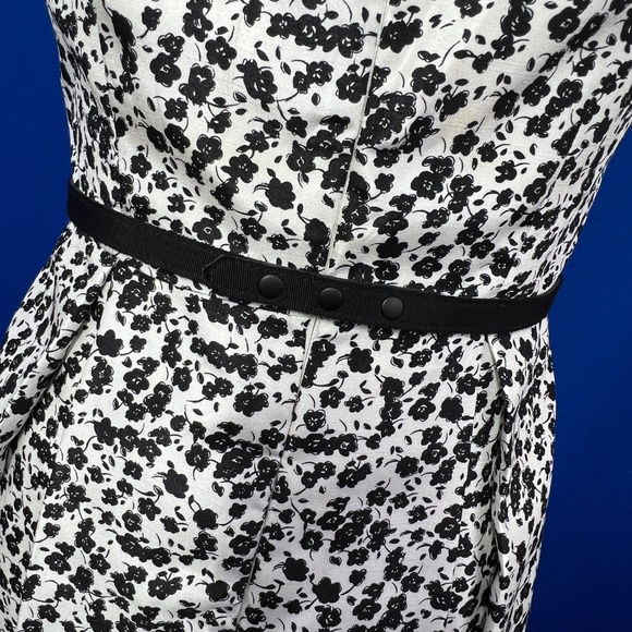 👗|•DANNY AND NICOLE•| Pretty Black & White Fit & Flare Dress Size 12 - Picture 8 of 14